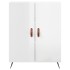 Aparador de madera contrachapada blanco brillante 69,5x34x90