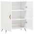 Aparador de madera contrachapada blanco brillante 69,5x34x90