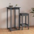 Mesa alta de bar de madera maciza de pino gris 60x60x110