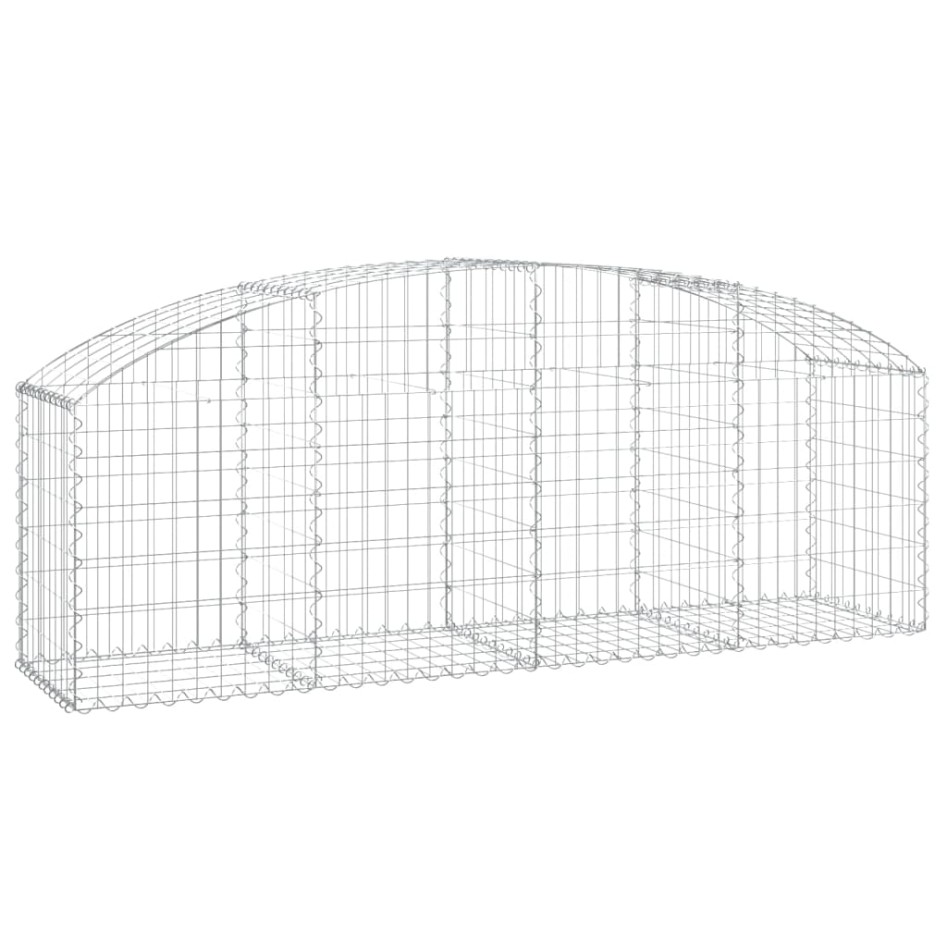 Cesta de gaviones forma arco hierro galvanizado 200x50x60/80