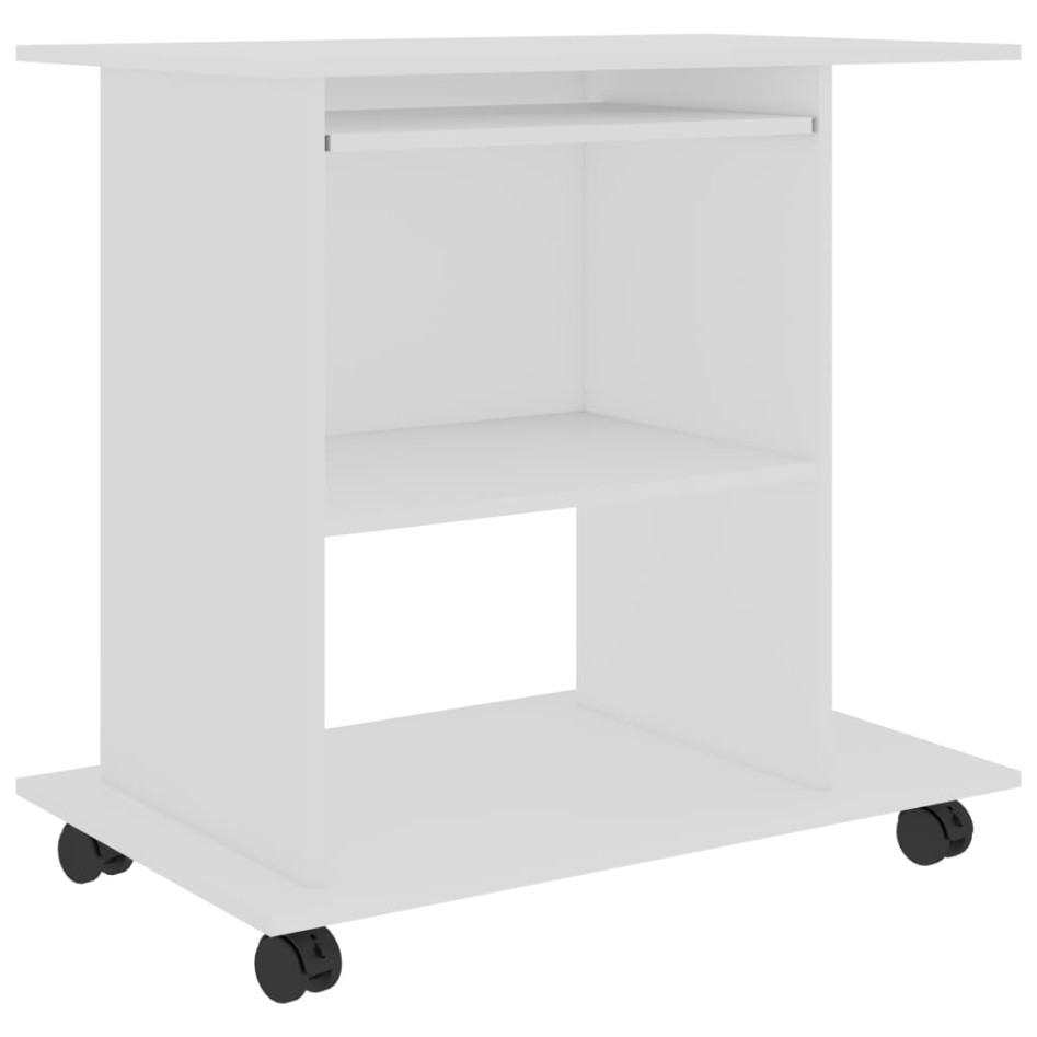 Mesa de ordenador madera contrachapada blanco 80x50x75