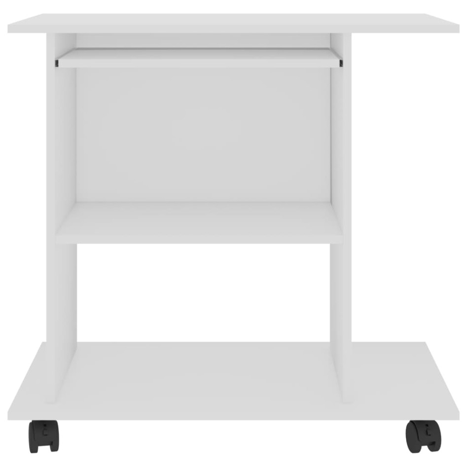 Mesa de ordenador madera contrachapada blanco 80x50x75