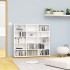 Estantería CD madera contrachapada blanco brillo 102x23x89,5