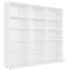 Estantería CD madera contrachapada blanco brillo 102x23x89,5