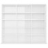 Estantería CD madera contrachapada blanco brillo 102x23x89,5