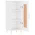 Aparador de madera contrachapada blanco brillante 34,5x34x90