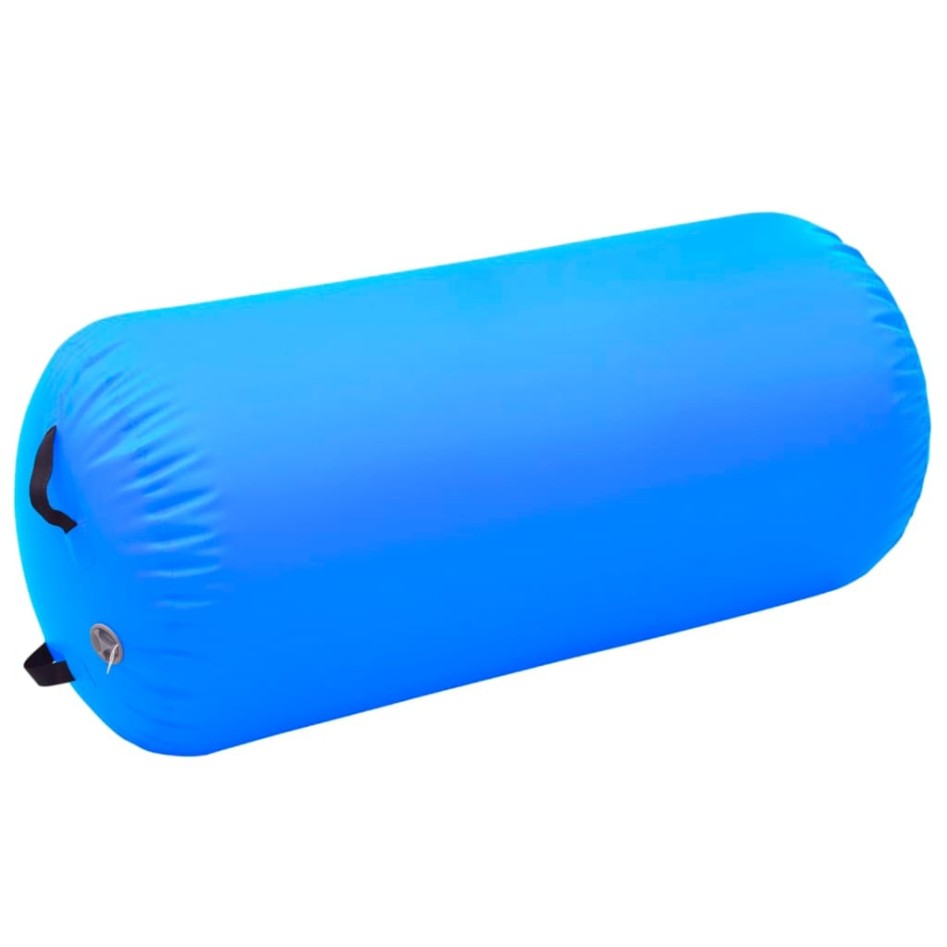 Rollo inflable de gimnasia con bomba PVC azul 120x90