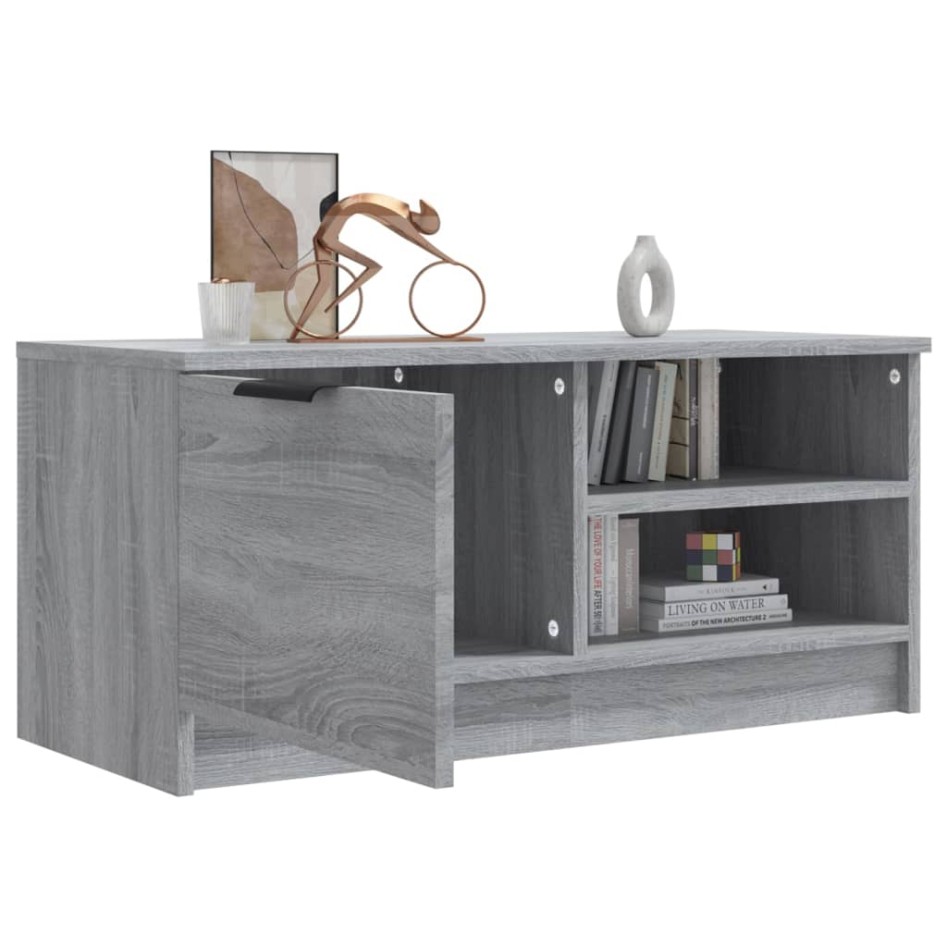 Mueble para TV madera contrachapada gris Sonoma 80x35x36,5