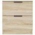 Mesita de noche 2 uds madera contrachapada color roble
