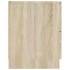Mesita de noche 2 uds madera contrachapada color roble