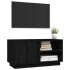 Mueble de TV madera maciza de pino negro 80x35x40,5