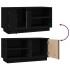 Mueble de TV madera maciza de pino negro 80x35x40,5