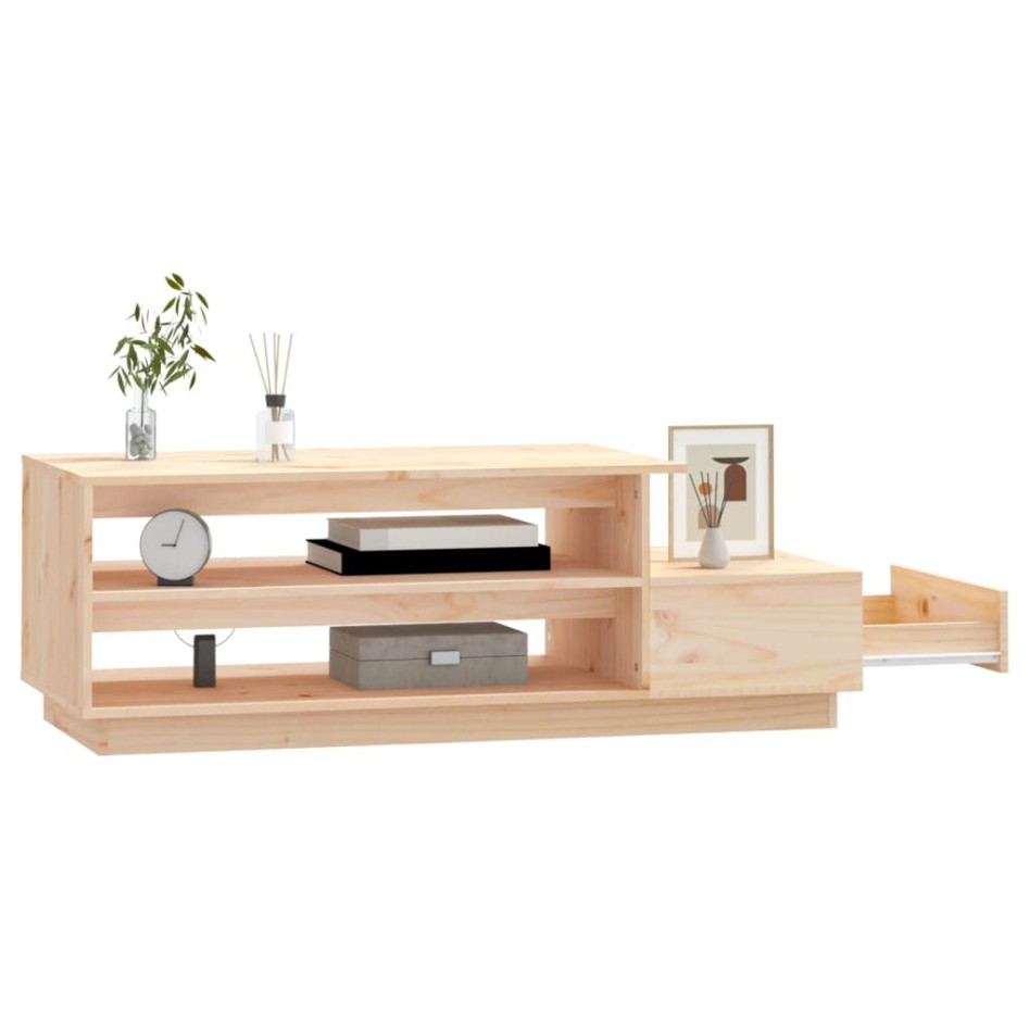 Mesa de centro de madera maciza de pino 120x50x40,5