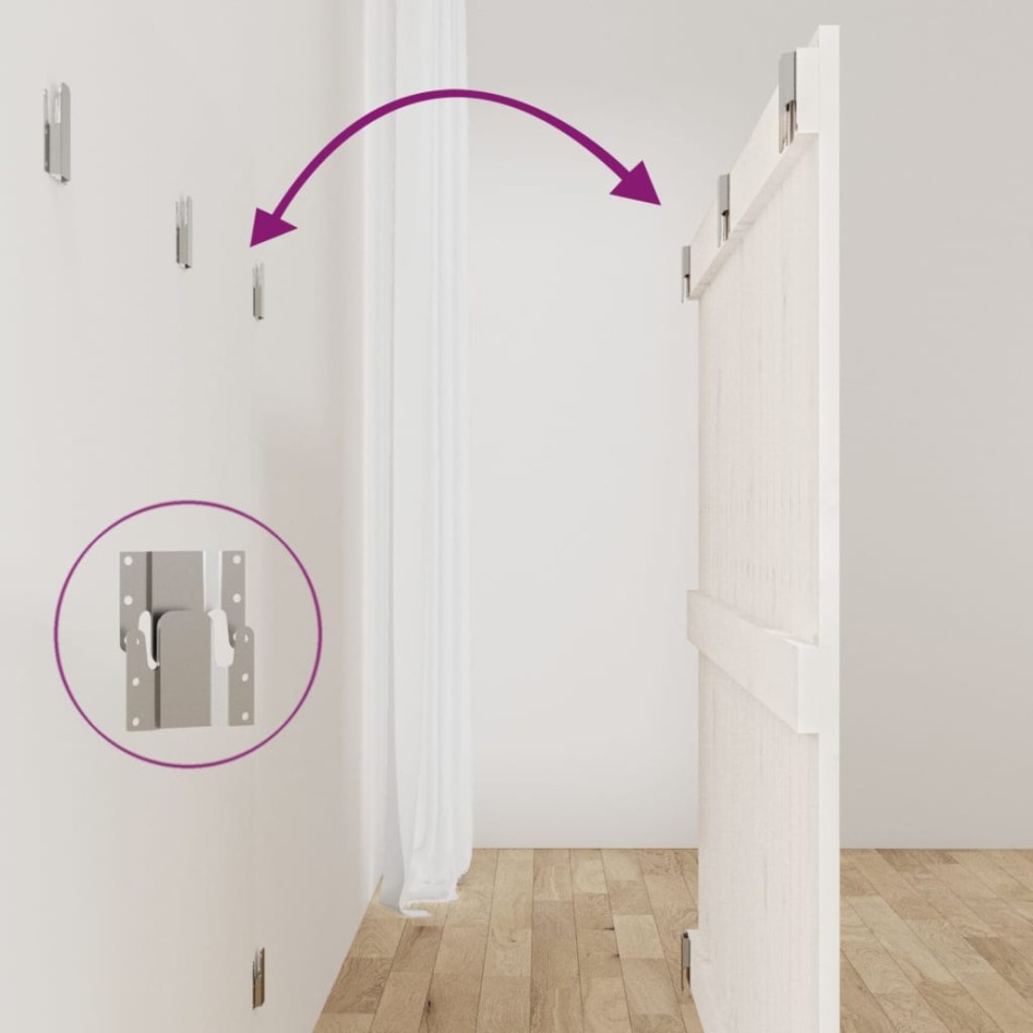 Cabecero de cama pared madera maciza pino blanco 127,5x3x90