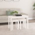 Mesas apilables 3 piezas madera maciza de pino