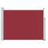 Toldo lateral retráctil de jardín rojo 100x500