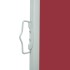 Toldo lateral retráctil de jardín rojo 100x500