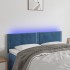 Cabecero con LED de terciopelo marrón oscuro 144x5x78/88