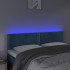 Cabecero con LED de terciopelo marrón oscuro 144x5x78/88