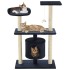 Rascador para gatos poste de sisal 95 cm azul