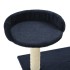 Rascador para gatos poste de sisal 95 cm azul