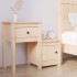 Mesita de noche madera maciza de pino 79,5x38x65,5