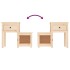 Mesita de noche madera maciza de pino 79,5x38x65,5