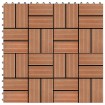 Baldosas de porche de WPC 30x30 cm 1 m² color teca 11 unidades