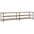 Mueble TV metal y madera contrachapada roble Sonoma