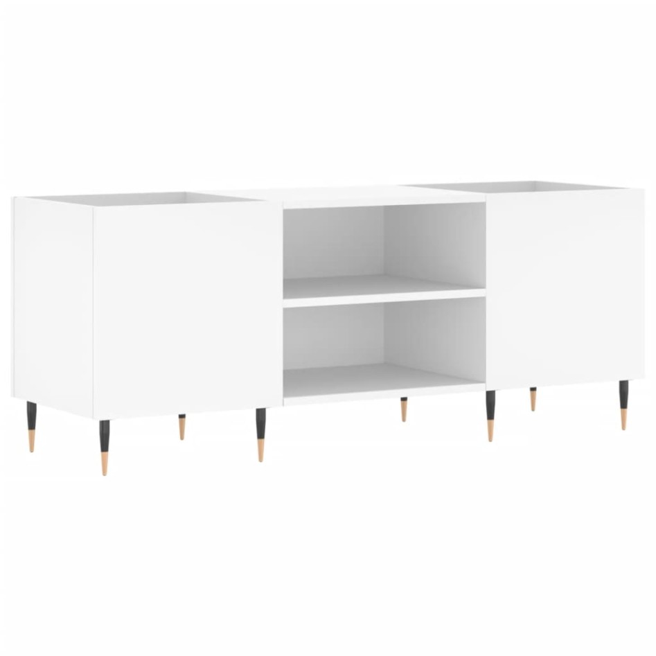 Mueble para discos madera contrachapada blanco 121x38x48