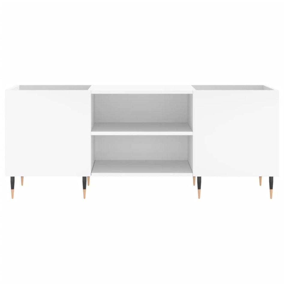 Mueble para discos madera contrachapada blanco 121x38x48