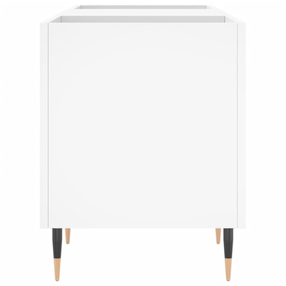Mueble para discos madera contrachapada blanco 121x38x48