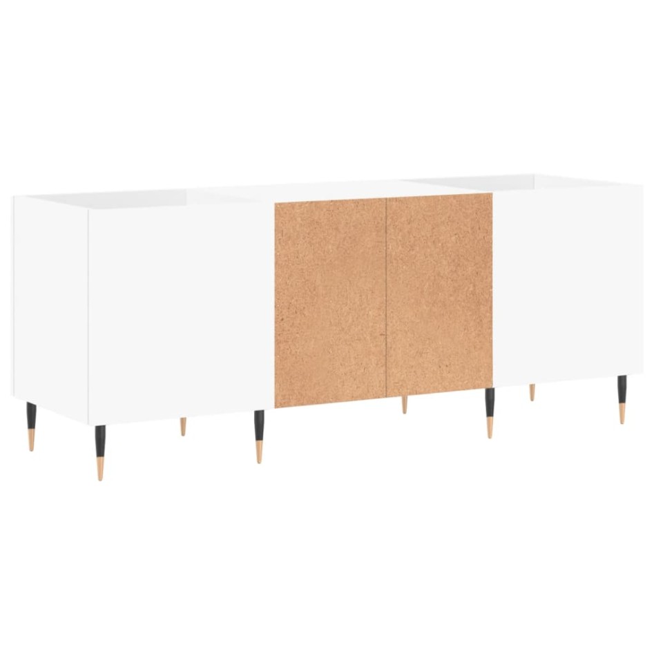 Mueble para discos madera contrachapada blanco 121x38x48