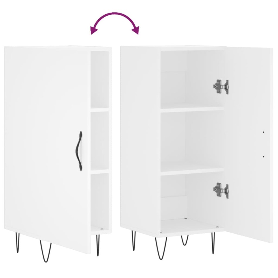 Aparador madera de ingeniería blanco 34,5x34x90