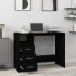 Escritorio cajones madera contrachapada negro 102x50x76