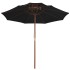 Sombrilla de dos niveles palo de madera negra 270