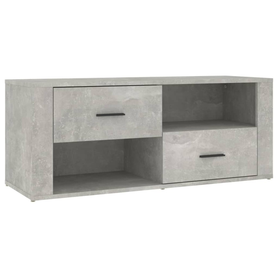 Mueble para TV contrachapada gris hormigón 100x35x40