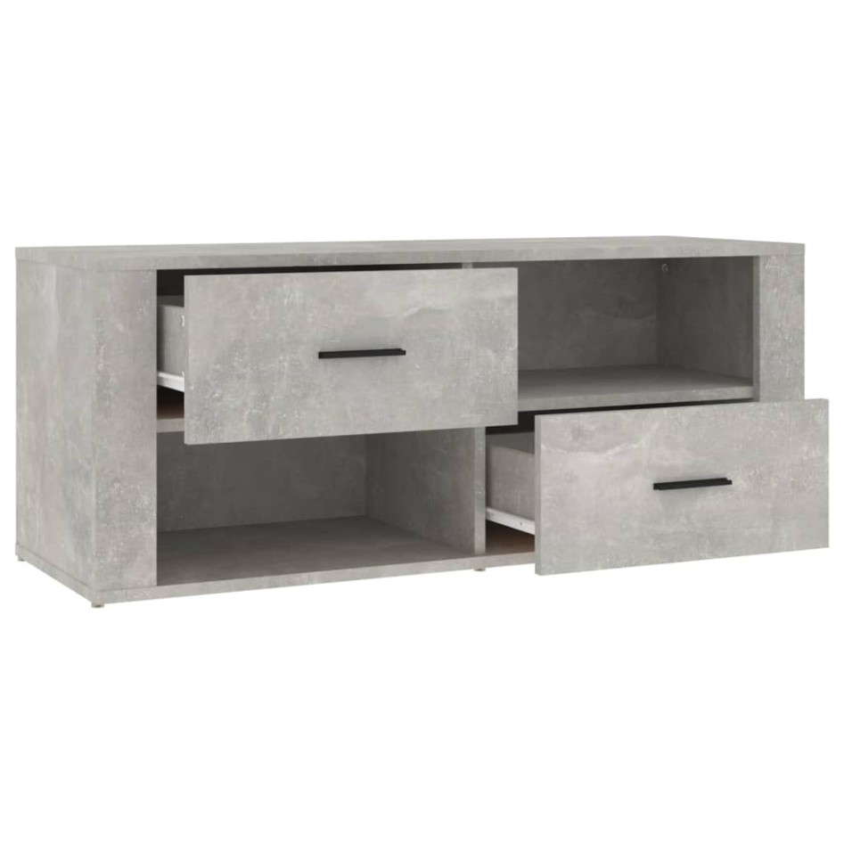 Mueble para TV contrachapada gris hormigón 100x35x40