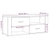 Mueble para TV contrachapada gris hormigón 100x35x40
