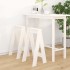 Taburetes 2 unidades madera maciza de pino blanco 40x40x75