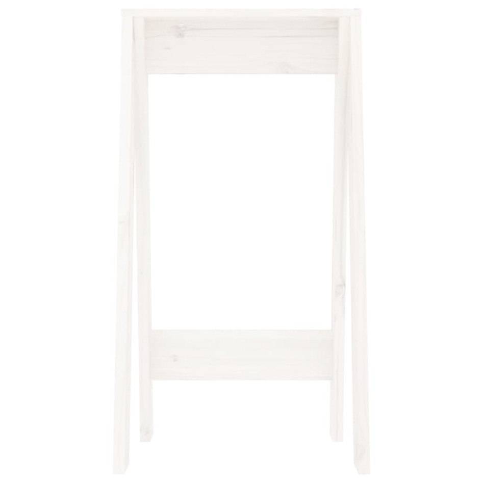 Taburetes 2 unidades madera maciza de pino blanco 40x40x75