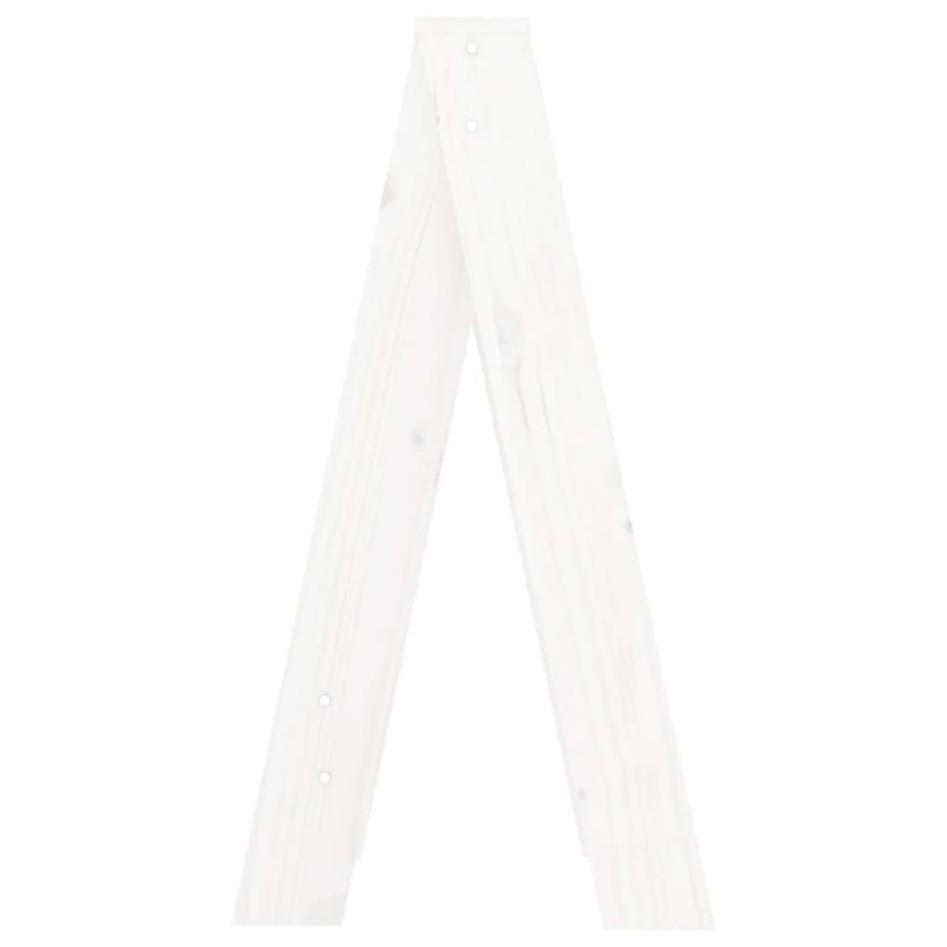 Taburetes 2 unidades madera maciza de pino blanco 40x40x75