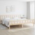 Estructura de cama de madera maciza 160x200