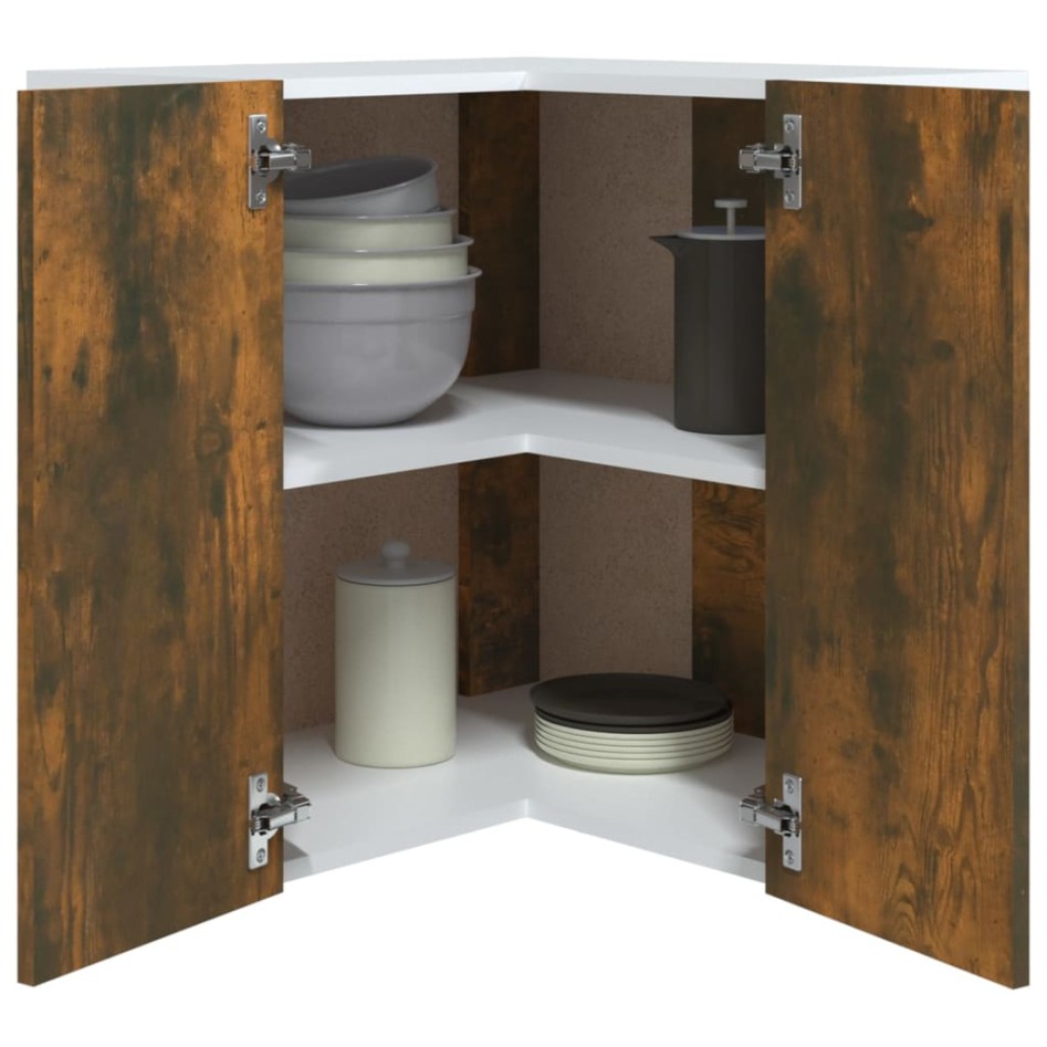 Armario colgante de esquina madera ingeniería roble