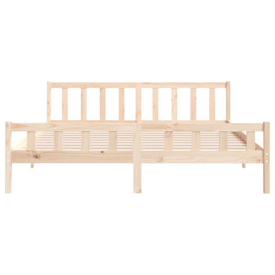 Estructura de cama de madera maciza 160x200