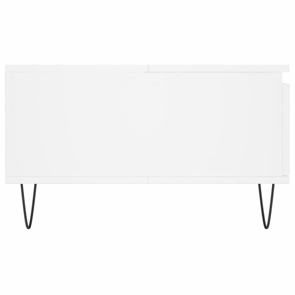 Mesa de centro madera de ingeniería blanco 90x60x35