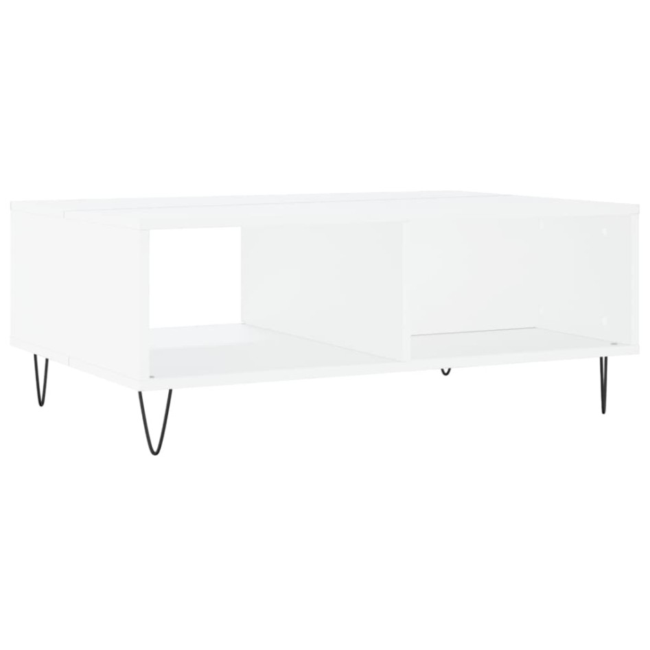 Mesa de centro madera de ingeniería blanco 90x60x35