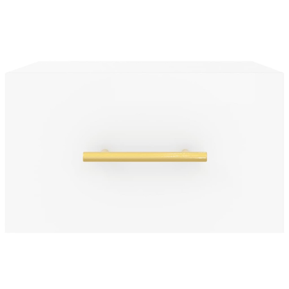 Mesitas de noche de pared 2 uds blanco 35x35x20