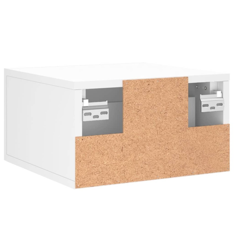 Mesitas de noche de pared 2 uds blanco 35x35x20