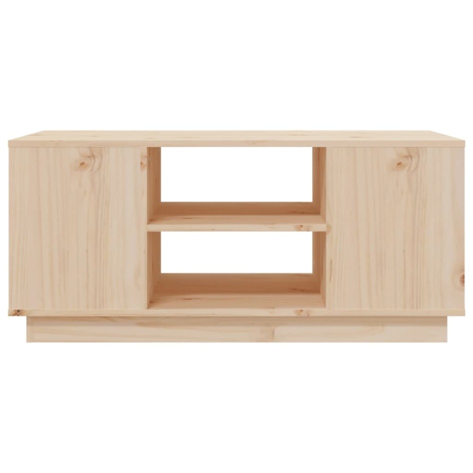 Mesa de centro de madera maciza de pino 90x49x40,5